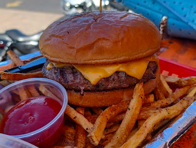 The Hideaway Grill signature dishes Biker Burger
Hot Wings
Cold Draft Beer